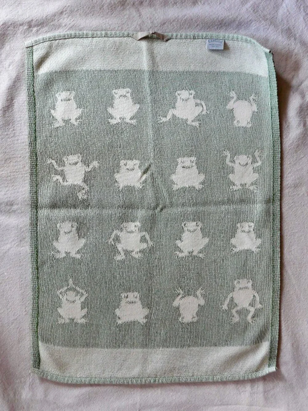 Set of three Ekelund Master Weavers Cotton Kitchen Towels – Cow, Frog and Owl